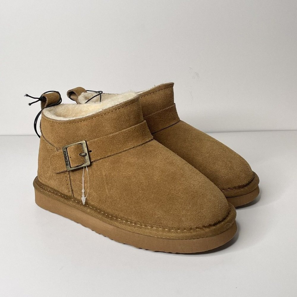 Pawz by Bearpaw Amy Youth Girls Suede Boot Hickory 220 Pick A Size